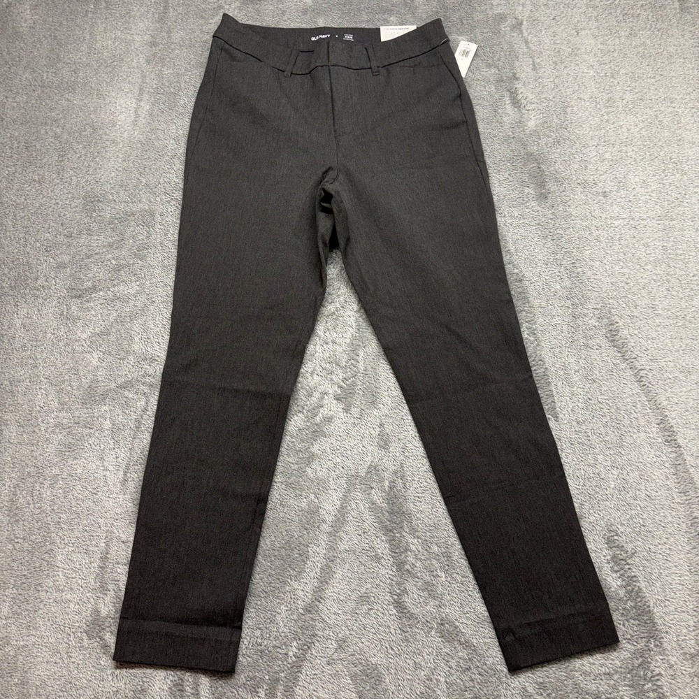 Old Navy Pixie Pants Women 6 Gray NEW High Rise Never Fade Ankle Trousers